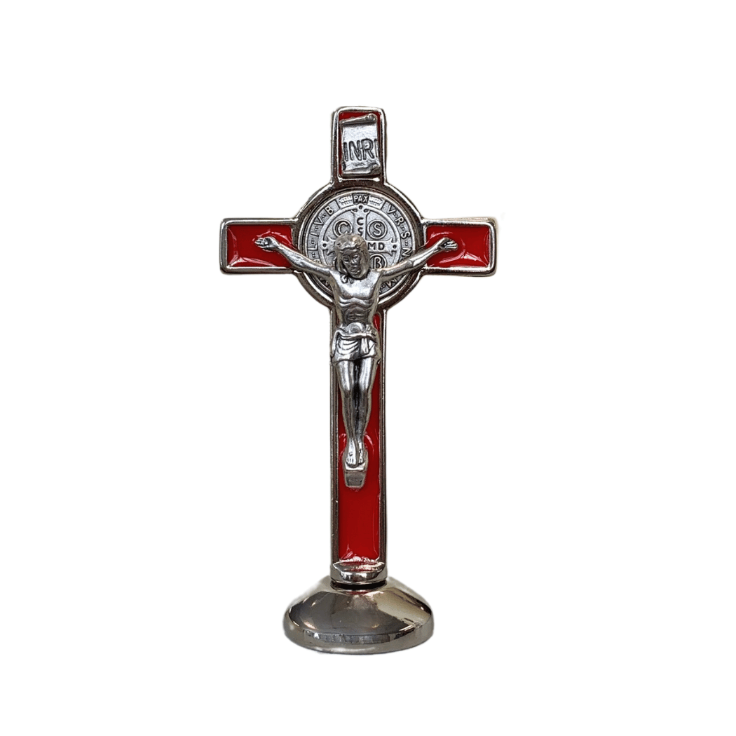 St. Benedict red cross on stand
